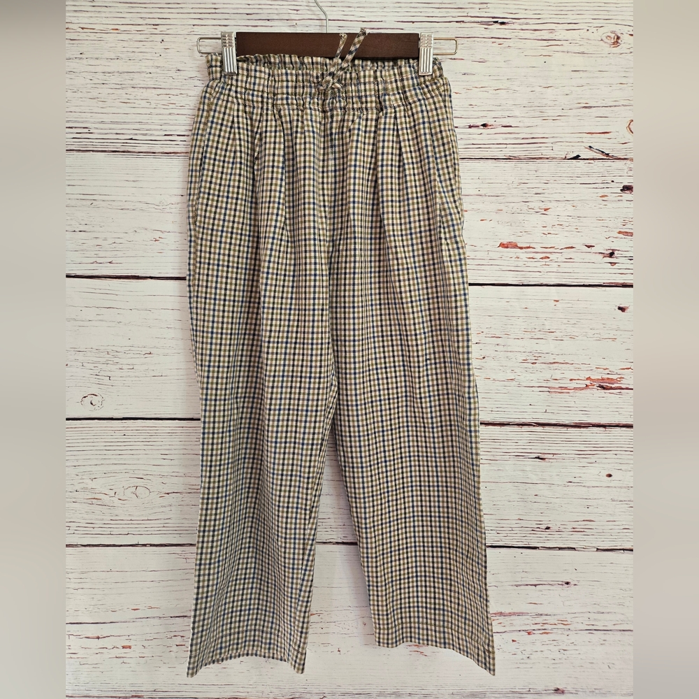NWOT Zara Kids Straight Fit Plaid Kids Pants Size 13-14